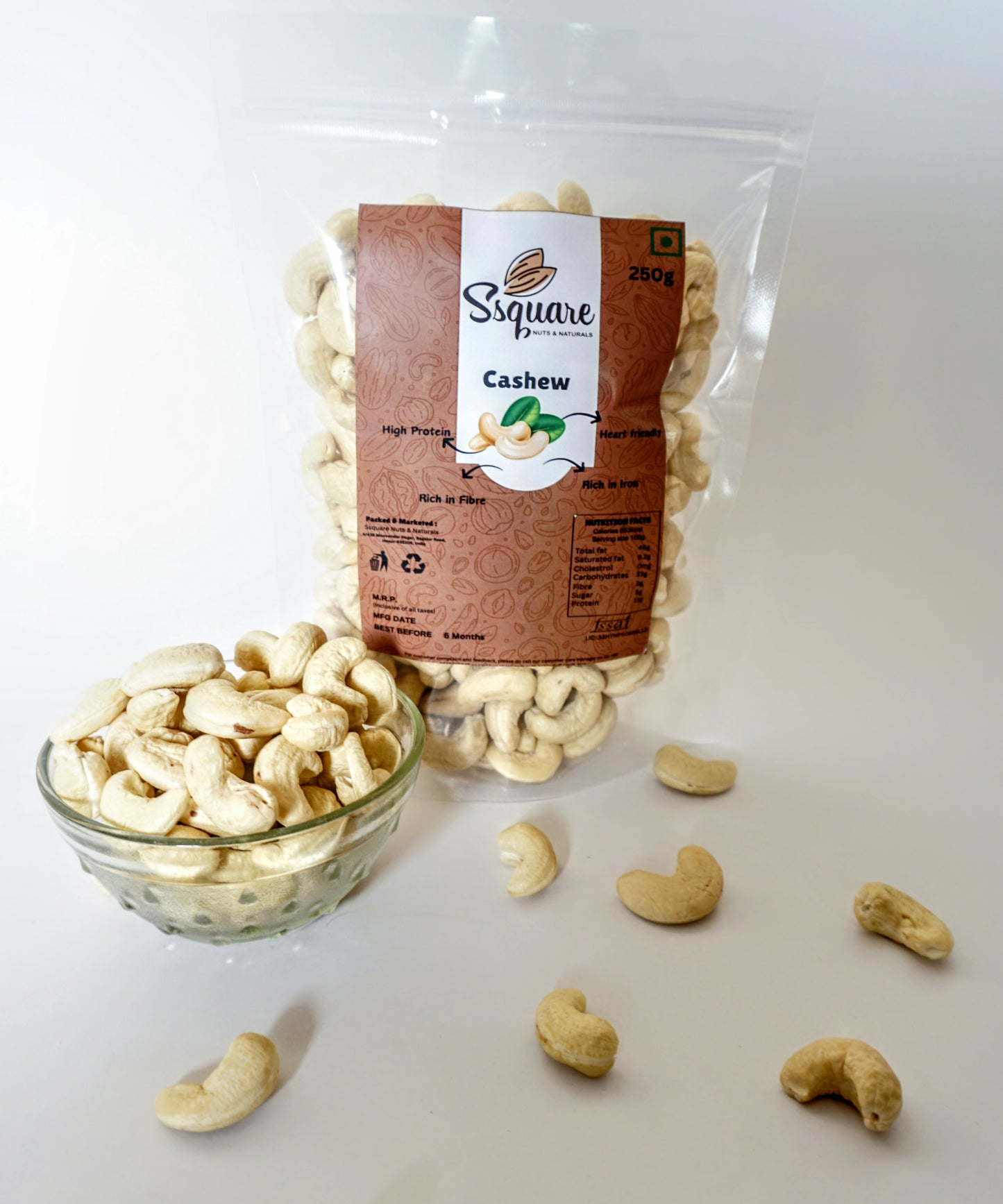 Ssquare Cashews, Whole natural premium nuts | SSquare Nuts & Naturals