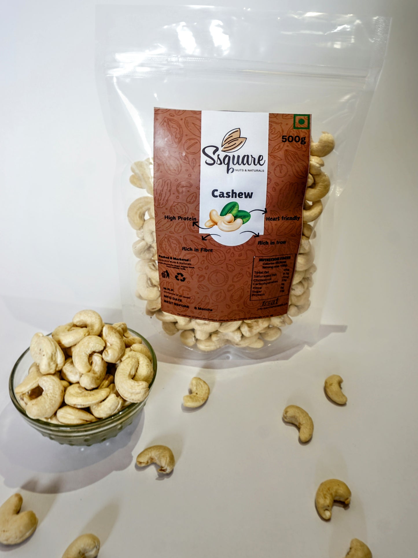 Ssquare Cashews, Whole natural premium nuts | SSquare Nuts & Naturals