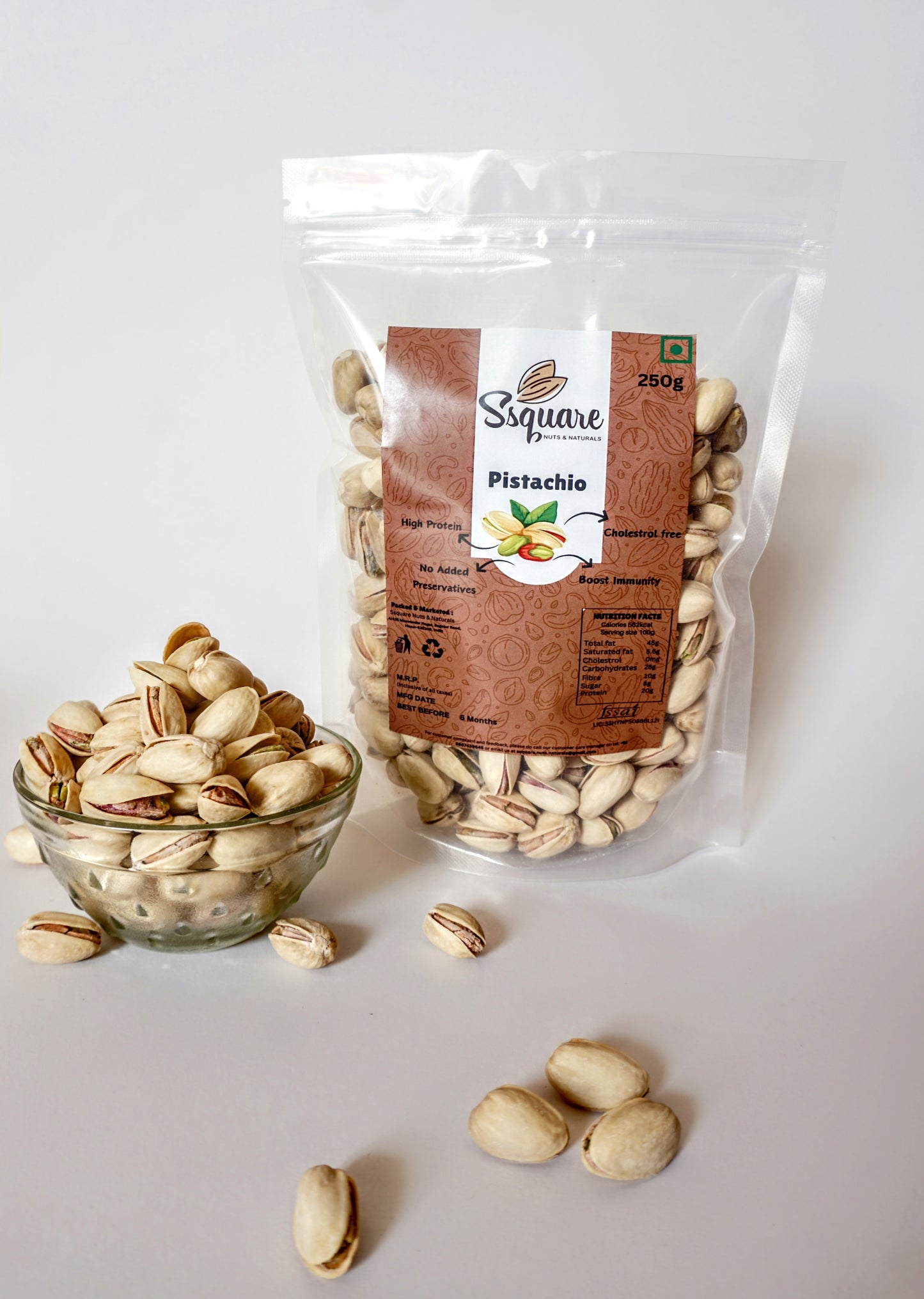 SSquare Pistachios, Whole natural premium nuts | SSquare Nuts & Naturals